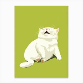 White Cat 2 Canvas Print