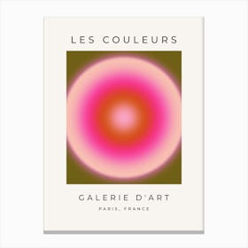 Les Couleurs | 05 - Gradient Olive And Pink Aura Canvas Print