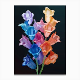 Bright Inflatable Flowers Larkspur 3 Canvas Print