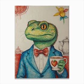 Lizard In A Suit Canvas Print