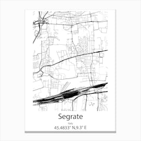 Segrate,Italy Minimalist Map Leinwandbild