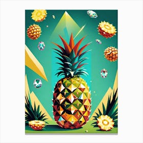 Pineapple With Diamonds Canvas Print