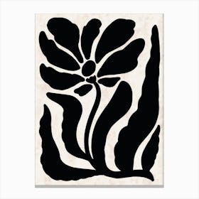 Black And White Flower 1 Canvas Print