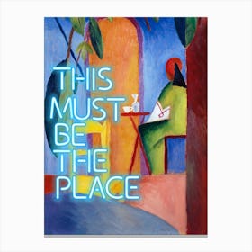 This must be the place vintage altered art trendy wall decor Canvas Print