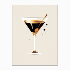 Mid Century Modern Espresso Martini Floral Infusion Cocktail 1 Canvas Print