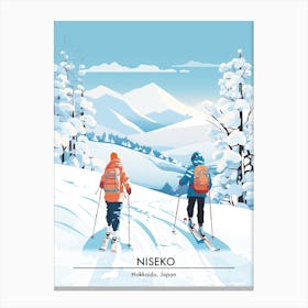 Niseko   Hokkaido Japan, Ski Resort Poster Illustration 1 Canvas Print