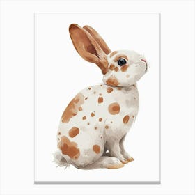 English Spot Rabbit Kids Illustration 4 Canvas Print