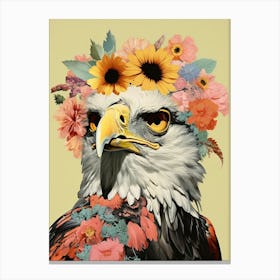 Bird With A Flower Crown Hawk 1 Canvas Print