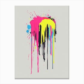 Dripping Ink Canvas Print