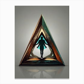 Man In A Triangle Canvas Print