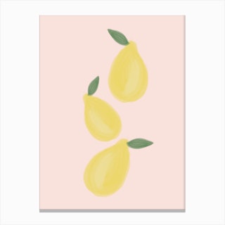 Lemons Whole Canvas Print