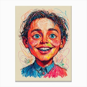 Boy With Blue Eyes Canvas Print