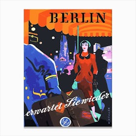 Welcome To Berlin, Germany Canvas Print