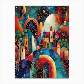 The City Of Dreams Style Abstract Canvas Print