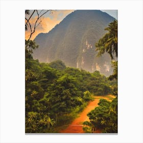 Cat Ba National Park 2 Vietnam Vintage Poster Canvas Print