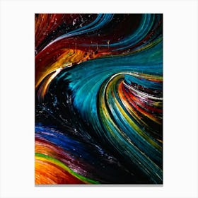 Digital Art Capturing The Essence Of The Concept Chaos Of Beauty Featuring An Abstract Compositio Canvas Print