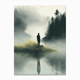 Man In The Mist 1 Canvas Print