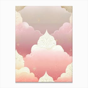 Pink And Gold Clouds Canvas Print