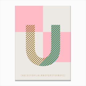 U Typeface Alphabet Canvas Print