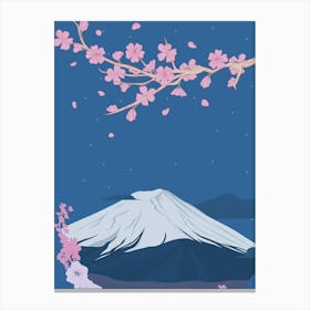 Cherry Blossoms On Mount Fuji Canvas Print