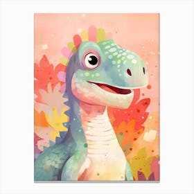 Colourful Dinosaur Maiasaura 1 Canvas Print