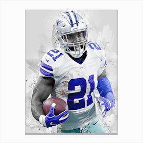 Ezekiel Elliott Dallas Cowboys Canvas Print