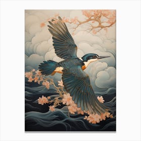 Kingfisher 2 Gold Detail Painting Canvas Print
