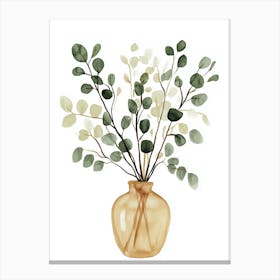 Eucalyptus In Vase Canvas Print