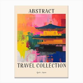 Abstract Travel Collection Poster Kyoto Japan 1 Canvas Print