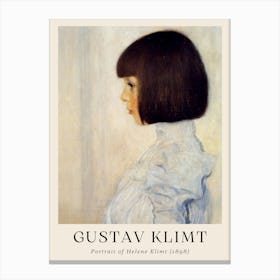 Gustav Klimt Portrait Of Helen Clim Canvas Print