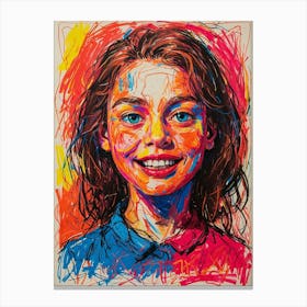 Girl'S Face Canvas Print