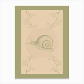 Snail On A Leaf Canvas Print