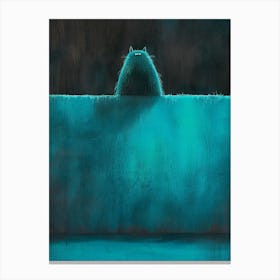 Cat In The Dark Canvas Print