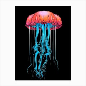 Upside Down Jellyfish Pop Art Style 1 Canvas Print