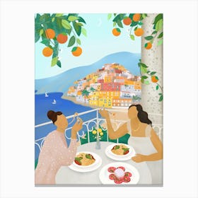 Girls in Positano Canvas Print