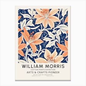 William Morris Style Art Exhibition Honeysuckle Flower Canvas Print