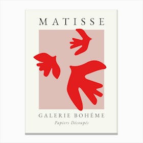Matisse Print Birds in Red Canvas Print