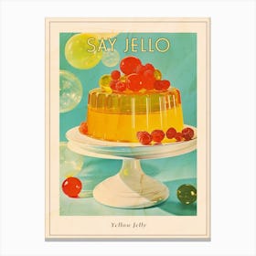 Yellow Jelly With Bubbles Retro Photo Poster Canvas Print
