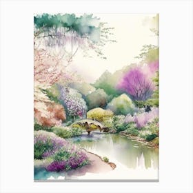 Atlanta Botanical Garden, 2, Usa Pastel Watercolour Canvas Print