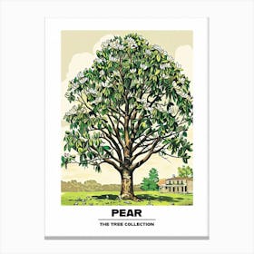 Pear Tree Storybook Illustration 4 Poster Canvas Print