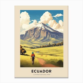 Cotopaxi National Park Ecuador 3 Vintage Hiking Travel Poster Canvas Print