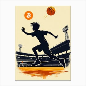 Bitcoin Basketball Player 2 Canvas Print