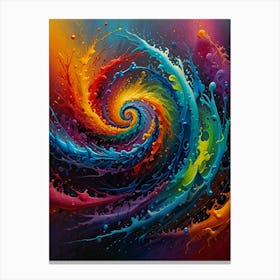 Colorful Swirl Painting Canvas Print