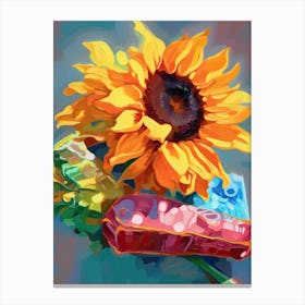 Sunflower Oil Painting 3 Canvas Print