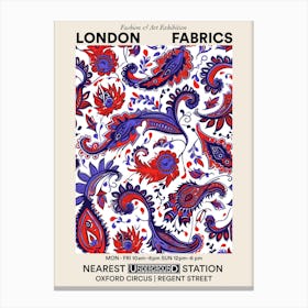 Poster Flower Jubilee London Fabrics Floral Pattern 2 Canvas Print