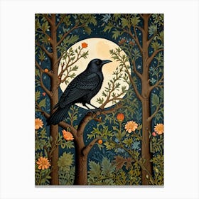 William Morris Crow In The Forest 1 Canvas Print