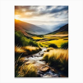 Stream In The Countryside 8 Canvas Print