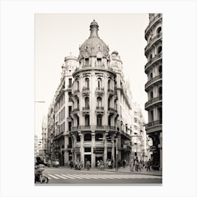 Valencia, Spain, Mediterranean Black And White Photography Analogue 2 Canvas Print
