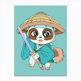 Samurai Panda Canvas Print