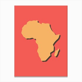 Africa Map Canvas Print